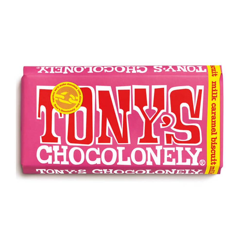 Tony's Chocolonely Milk Chocolate Caramel Biscuit Bar 180g